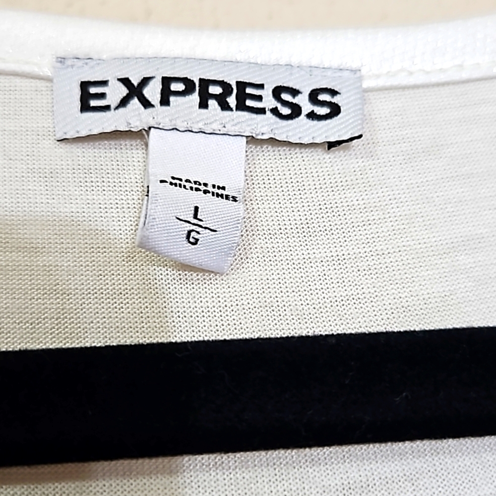 Express Off White Lace Sleeveless Top Size Large - Picture 5 of 6